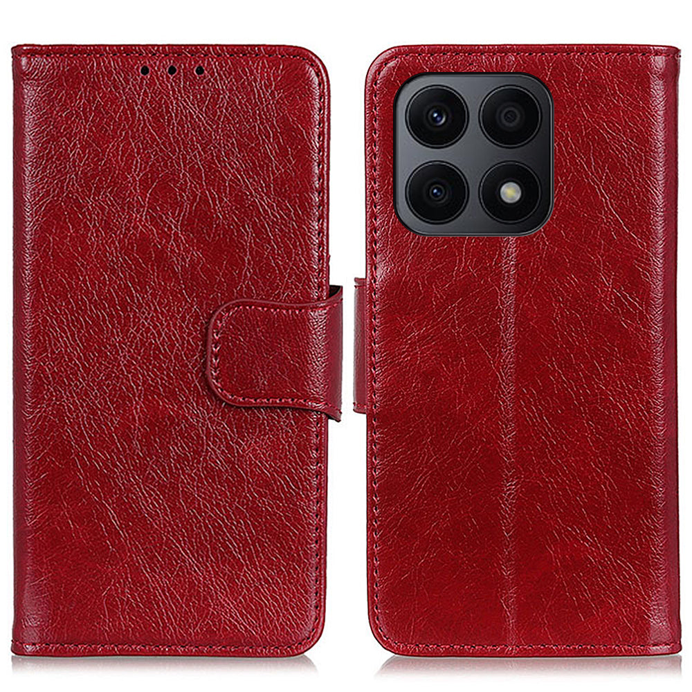 For Honor X8a 4G Nappa Texture Split Leather Case Foldable Stand Wallet Magnetic Clasp Phone Cover For Honor X8a 4G Nappa Texture Split Leather Case Foldable Stand Wallet Magnetic Clasp Phone Cover